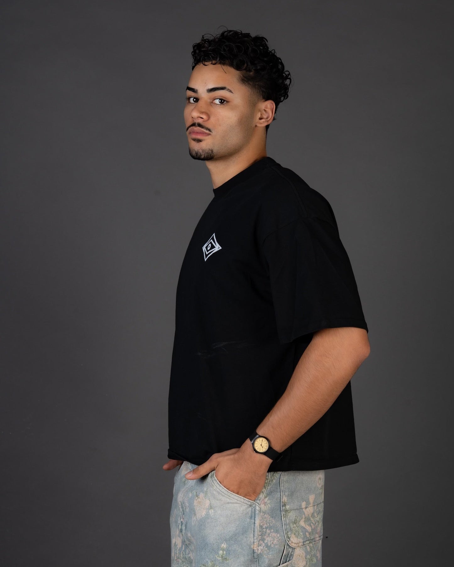 Black Boxy T Shirt